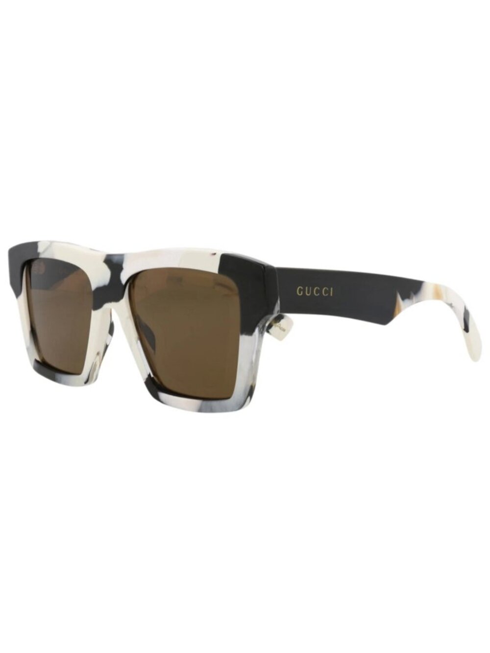 New Gucci Women's Sunglasses Square Rectangle Recycled Acetate Frame Mens White